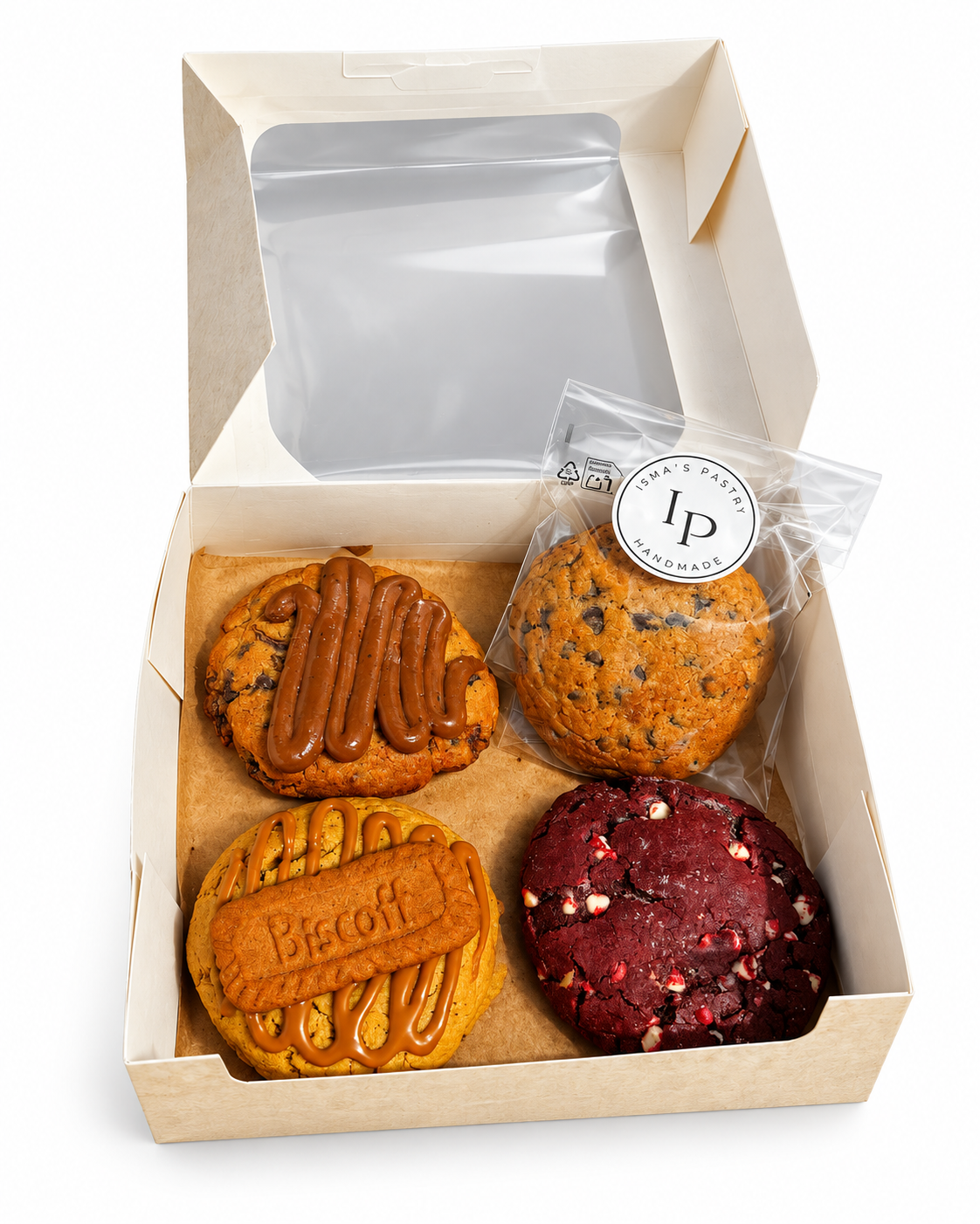 Caja de cookies artesanales variadas de ISMA'S PASTRY